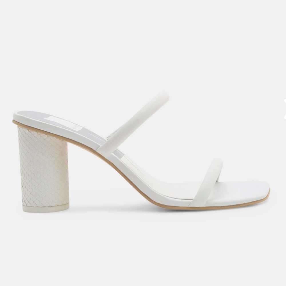 Dolce vita white leather noles